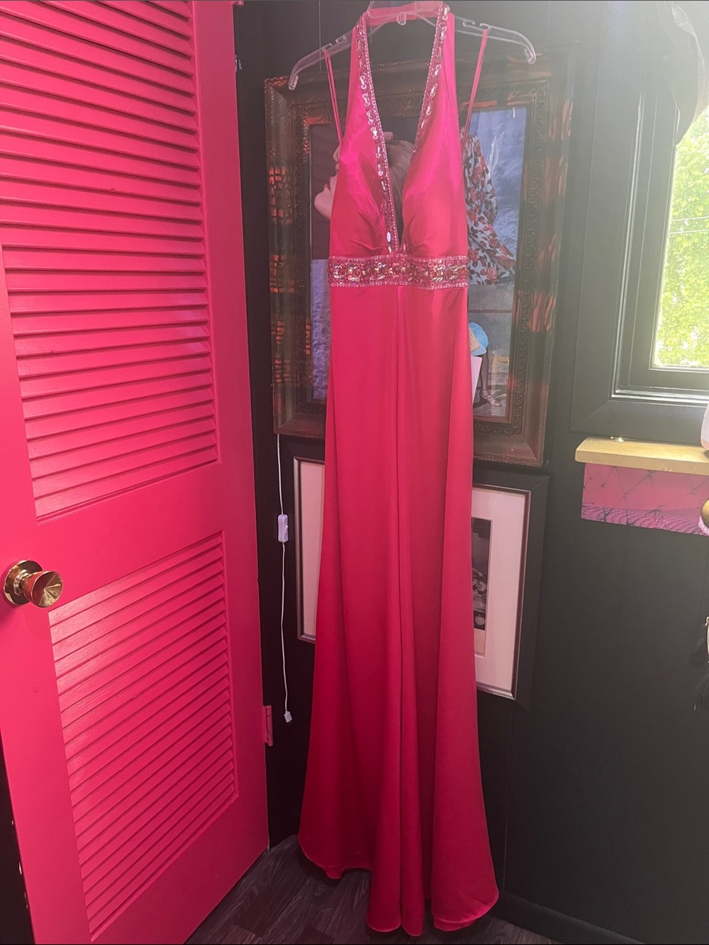 MORI LEE PAPARAZZI JUMPSUIT HIDDEN PANTS THAT LOOK LIKE A GOWN - Picture 3 of 16